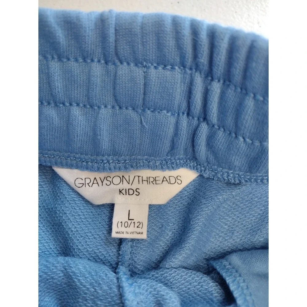 Grayson Threads‎ Kids Blue French Terry Knit Shorts Size L 10/12 NWT